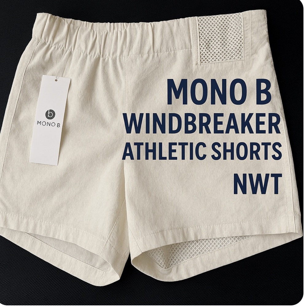 Mono B Windbreaker Athletic Shorts  NWT